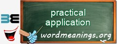WordMeaning blackboard for practical application